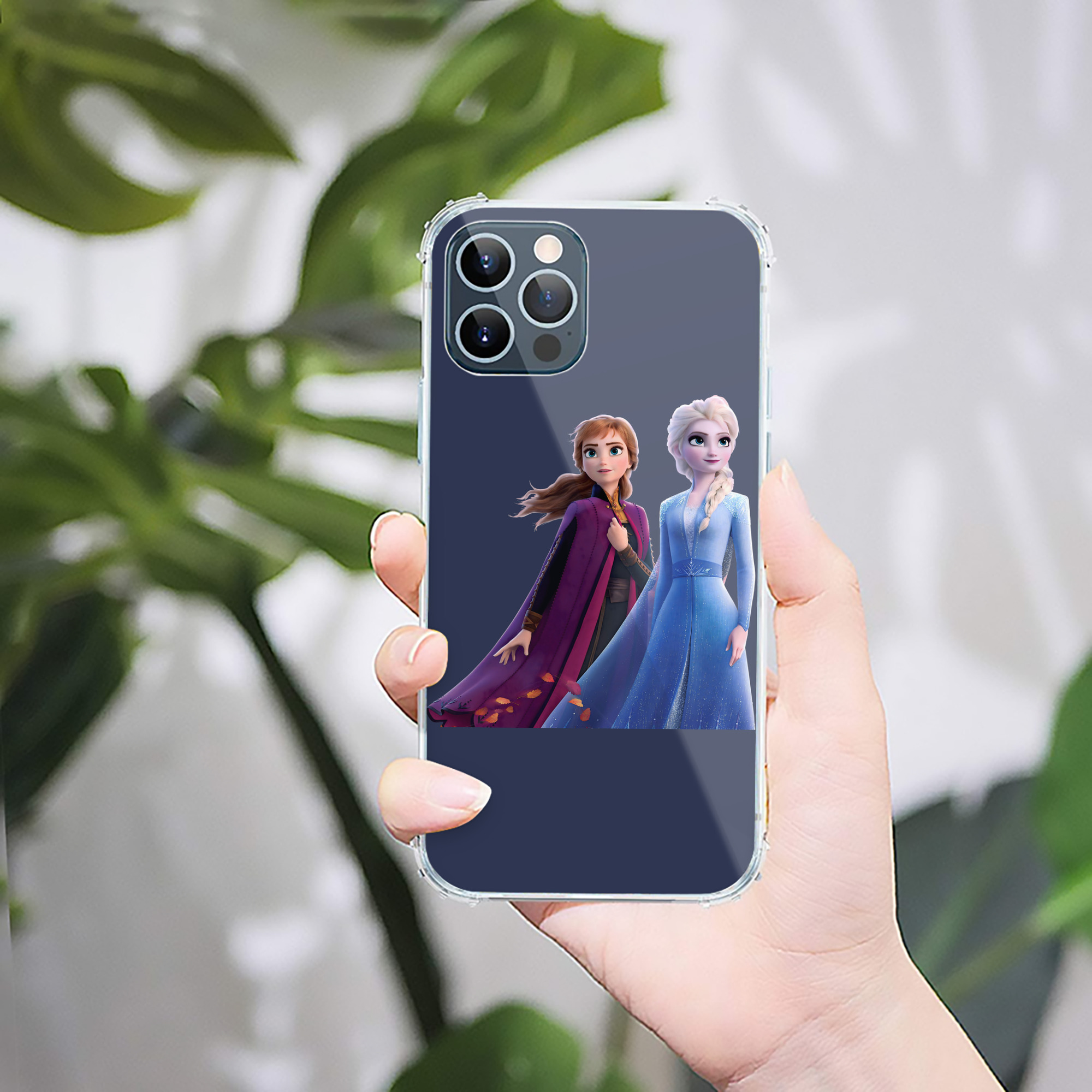 （画像用） アナと雪の女王 アンナ エルサ Frozen Anna Elsa 【iPhone 12シリーズ対応】透明スマホケース（クリアソフトケース）